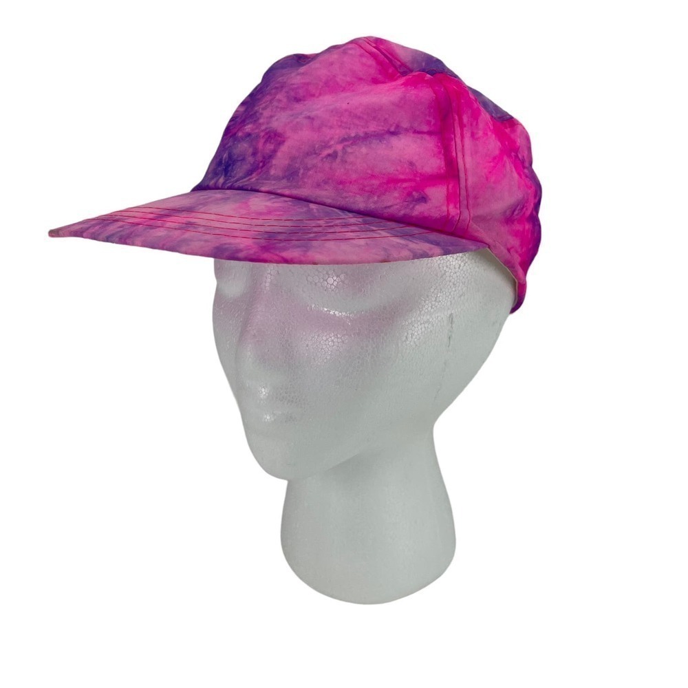Vintage 90’s‎ Ball Cap Cash’s USA Tie Dye Pink & Purple One Size - Picture 2 of 10